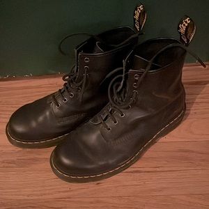 Doc Martens boots - Black Vegan 8-eye boots. US size 11 Men’s.